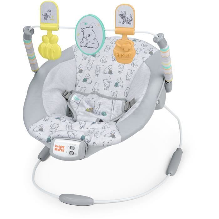 DISNEY BABY - WINNIE - Convertible Baby Bouncer with Removable Toy Arch - Suitable from 0 to 6 months. Baby gift