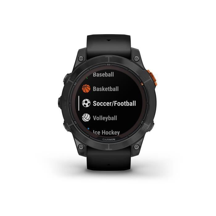 GARMIN - Fenix 7 Pro Solar Edition - Hochleistungs-Smartwatch - Stahl, Grau mit schwarzem Armband