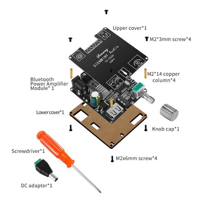 Modulo amplificatore digitale stereo HiFi Bluetooth YS-C50H da 50W*2 TPA3116
