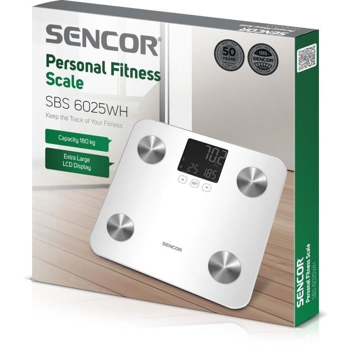 Bathroom scale - SENCOR - SBS 6025WH - LCD screen - White