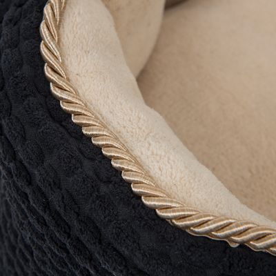 Przytulne łóżko Cozy Kingdom Snuggle Bed – czarno-beżowe