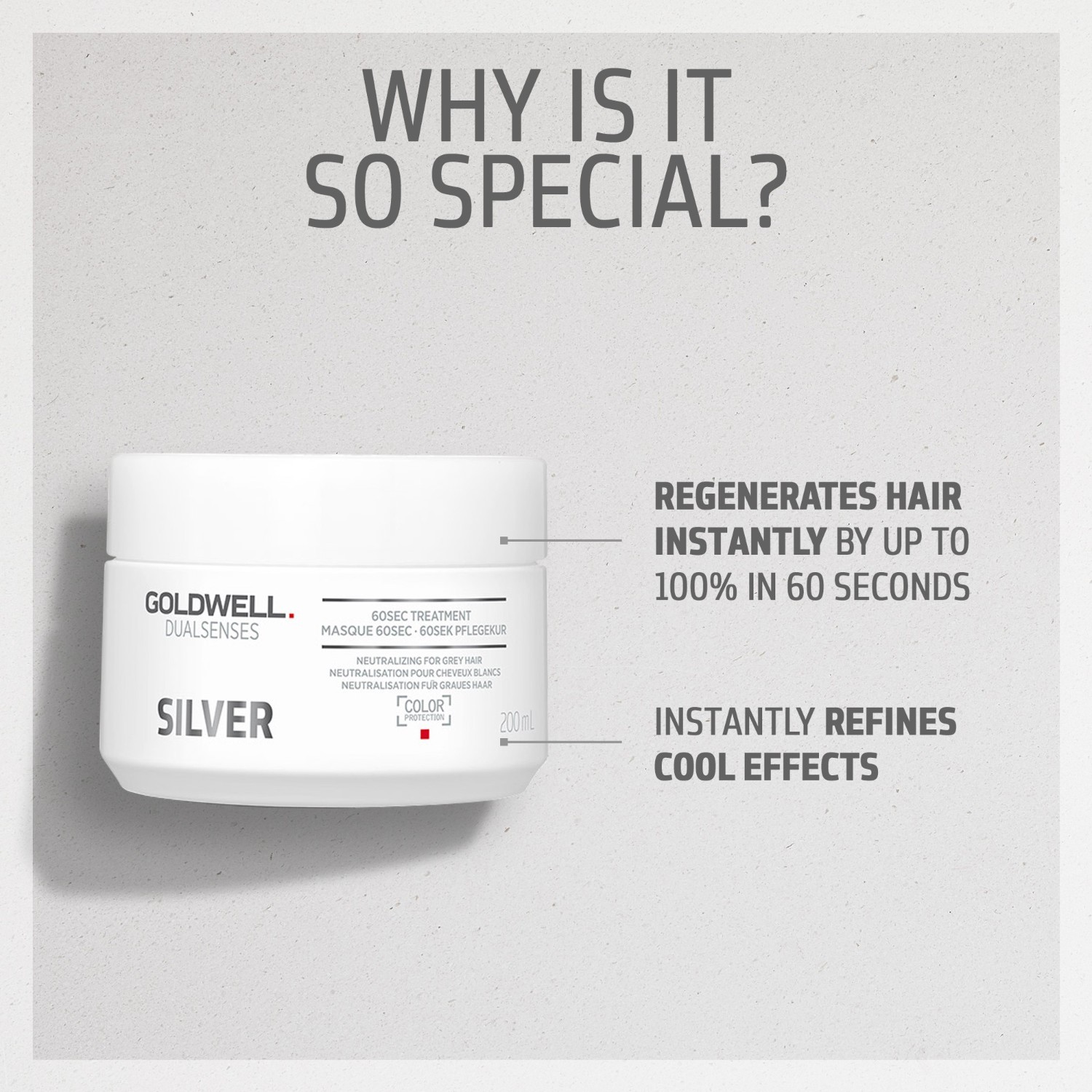 Goldwell Dualsenses Silver Hair Treatment, 60 sekunders behandling - 200 ml