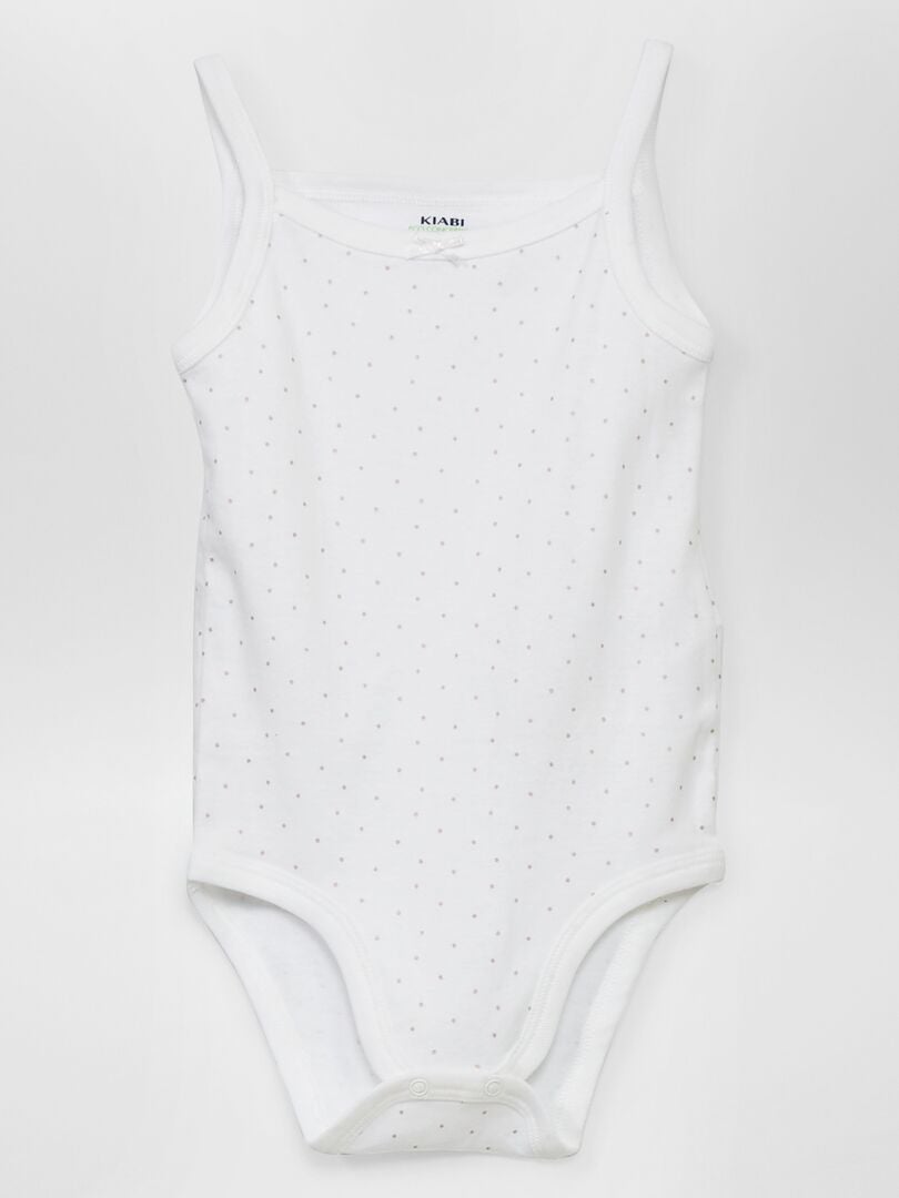 Set van 3 bodysuits met spaghettibandjes - WIT