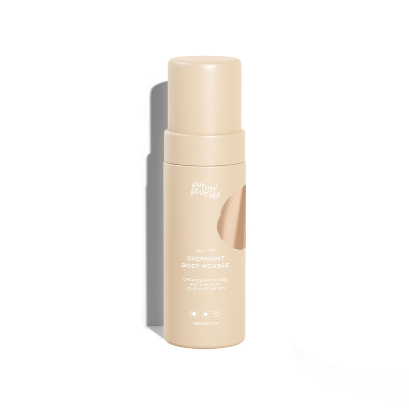 Spumă de corp autobronzantă peste noapte, medie, 150 ml - Sunny Stories