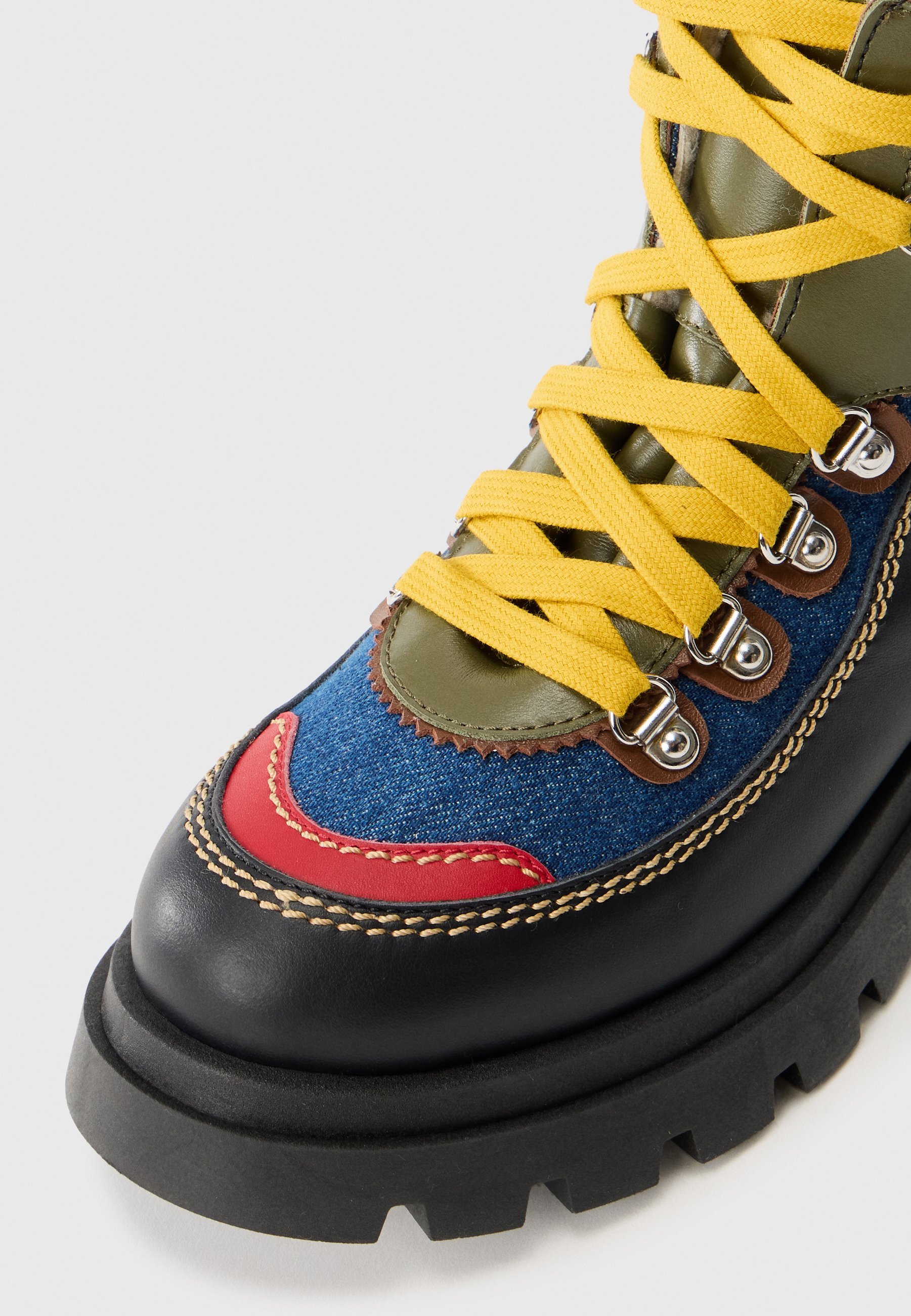 Dsquared2 UNISEX - Fűzős bokacsizma - fekete/piros/farmer/kaki/barna