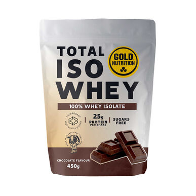 GOLDNUTRITION Total ISO išrūgų izoliatas, šokolado skonio, išrūgų baltymų izoliatas, 450 g, 450 g