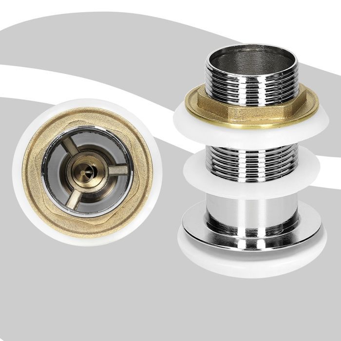 ML-Design Universal Sink and Toilet Drain Set without Overflow, Drain Plug Valve with Seals, Pop-Up Steel