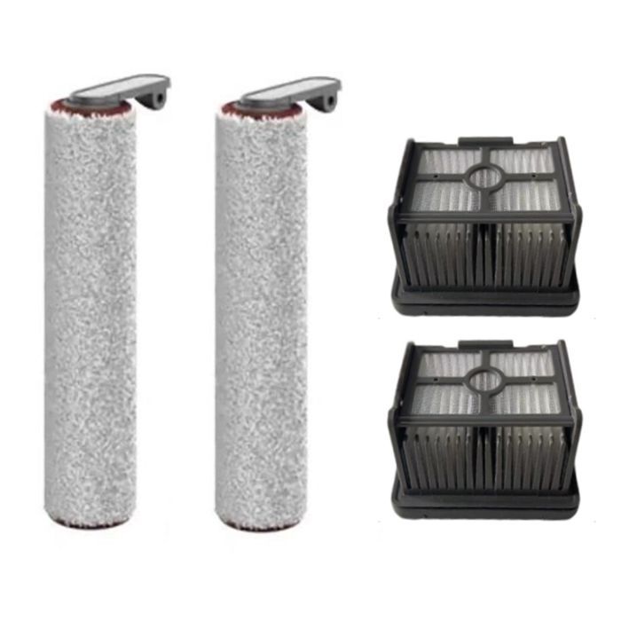 Juego de 4 piezas compatible con Dreame H12 Pro: filtro HEPA lavable y cepillo giratorio principal.