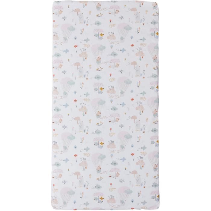 Materasso nomade Balloons - 120 x 60 x 4 cm - Bianco - TINEO