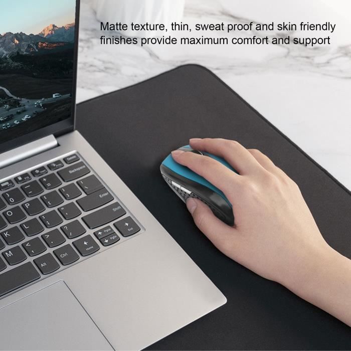 Ratón inalámbrico para portátil SURENHAP de 2,4 GHz con 3 niveles de DPI ajustables, azul