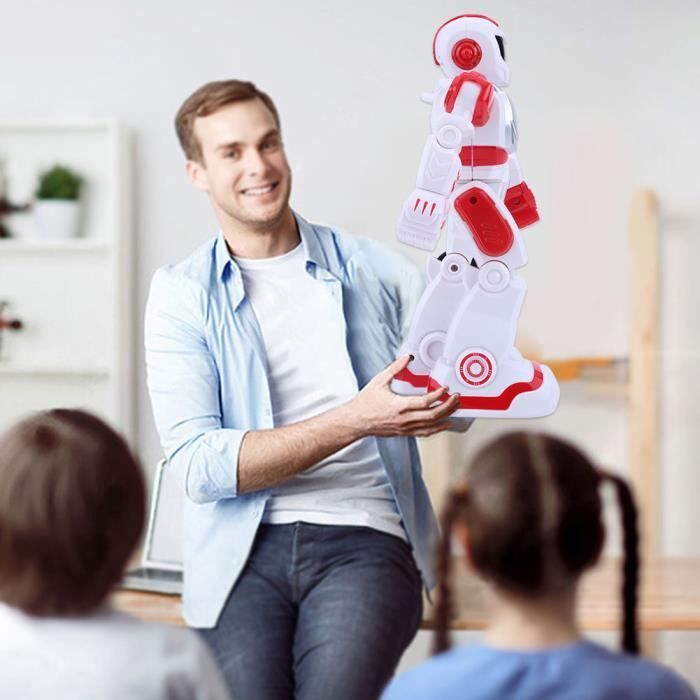 Remote Control Smart Robot Gesture Sensor Singing and Dancing Educational Toy for Children (Red) - TIP