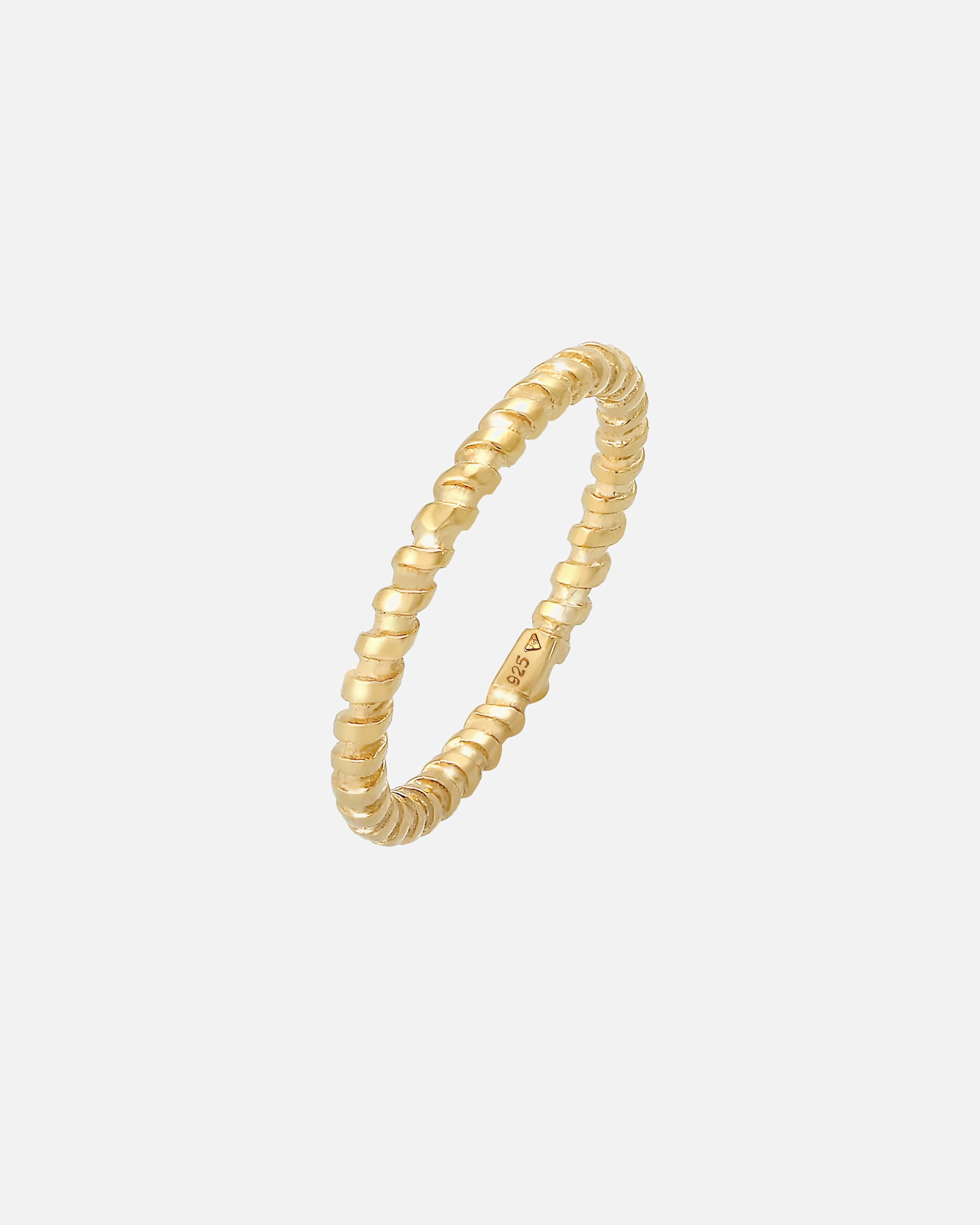 Elli Bague à empiler pour dames Blogueur de tendances de base torsadée en argent sterling 925