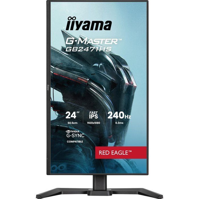 Gaming PC-monitor - IIYAMA - 23,8 inch - Full HD - 240 Hz - Snel IPS-paneel - 0,3 ms - In hoogte verstelbaar - G-Master Red Eagle