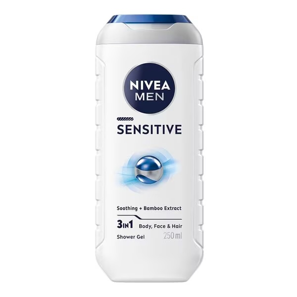 NIVEA Men Sensitive 3-in-1 dušas želeja<br>250ml - jutīgai ādai