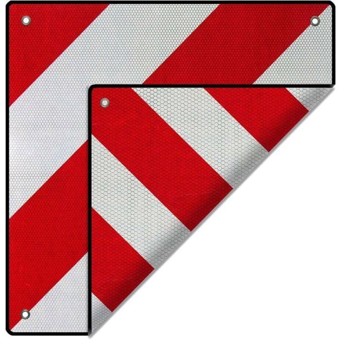 Señal de advertencia para aparcabicicletas - MICH - 50x50 cm - Rojo y blanco - Reflector 2 en 1