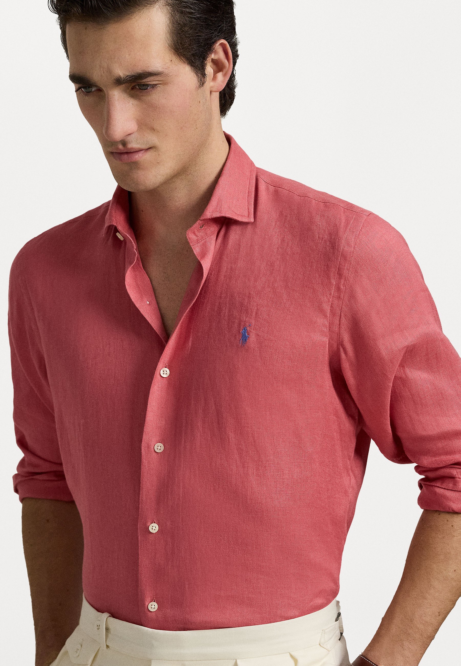 Camicia in lino slim fit Polo Ralph Lauren - Camicia - adirondack berry