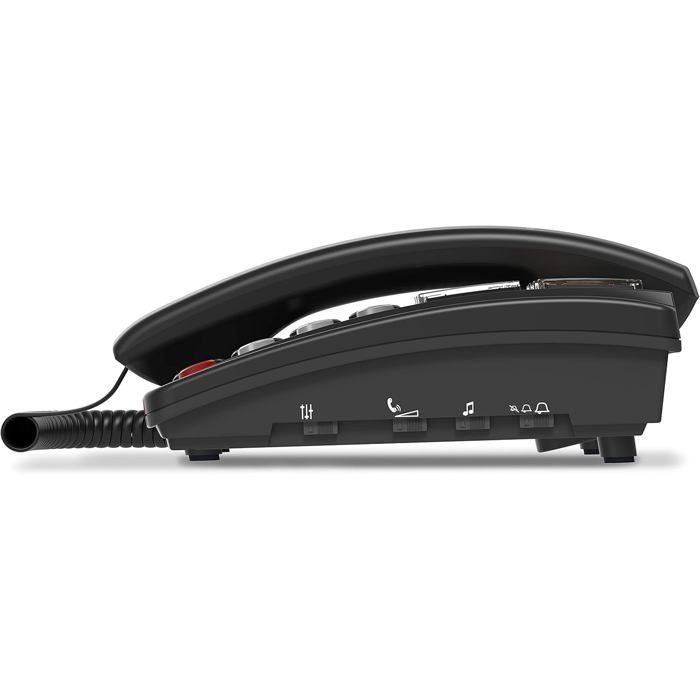 Téléphone filaire à grosses touches - FEBEST - Bigtel 40 Plus - Audio boost 40dB - Sonneries extra fortes