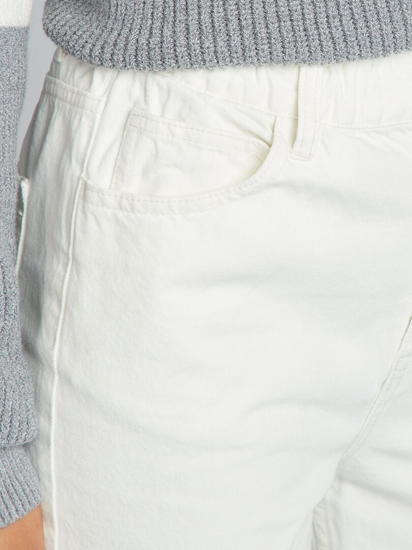 Paperbag jeans - wit