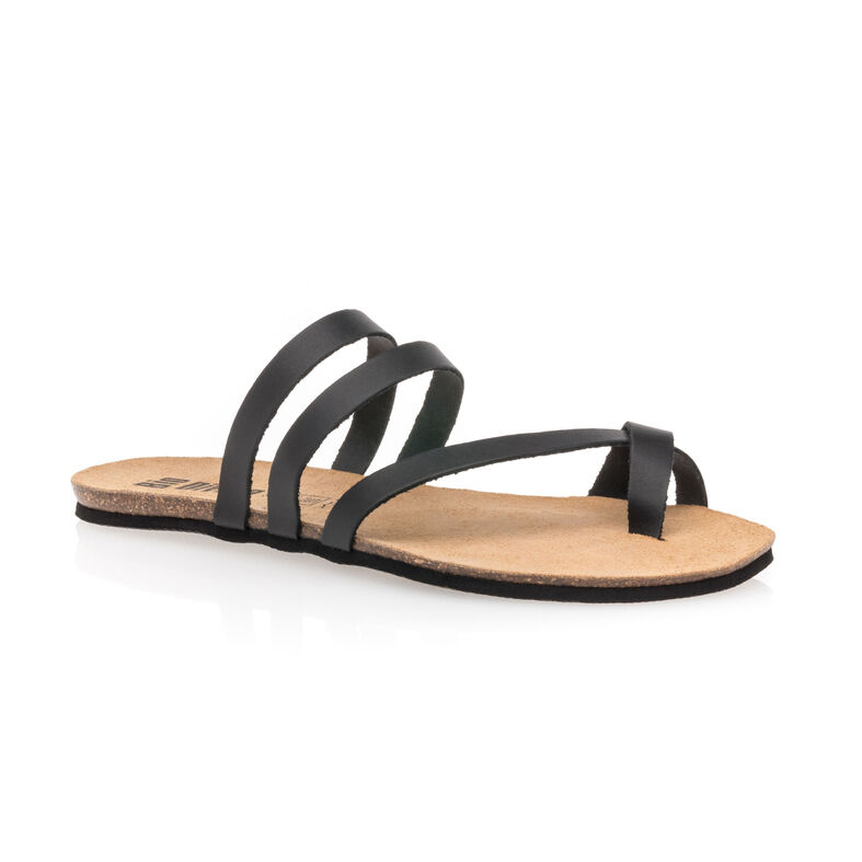 Schwarze Damensandalen / Zehenfreie Schuhe