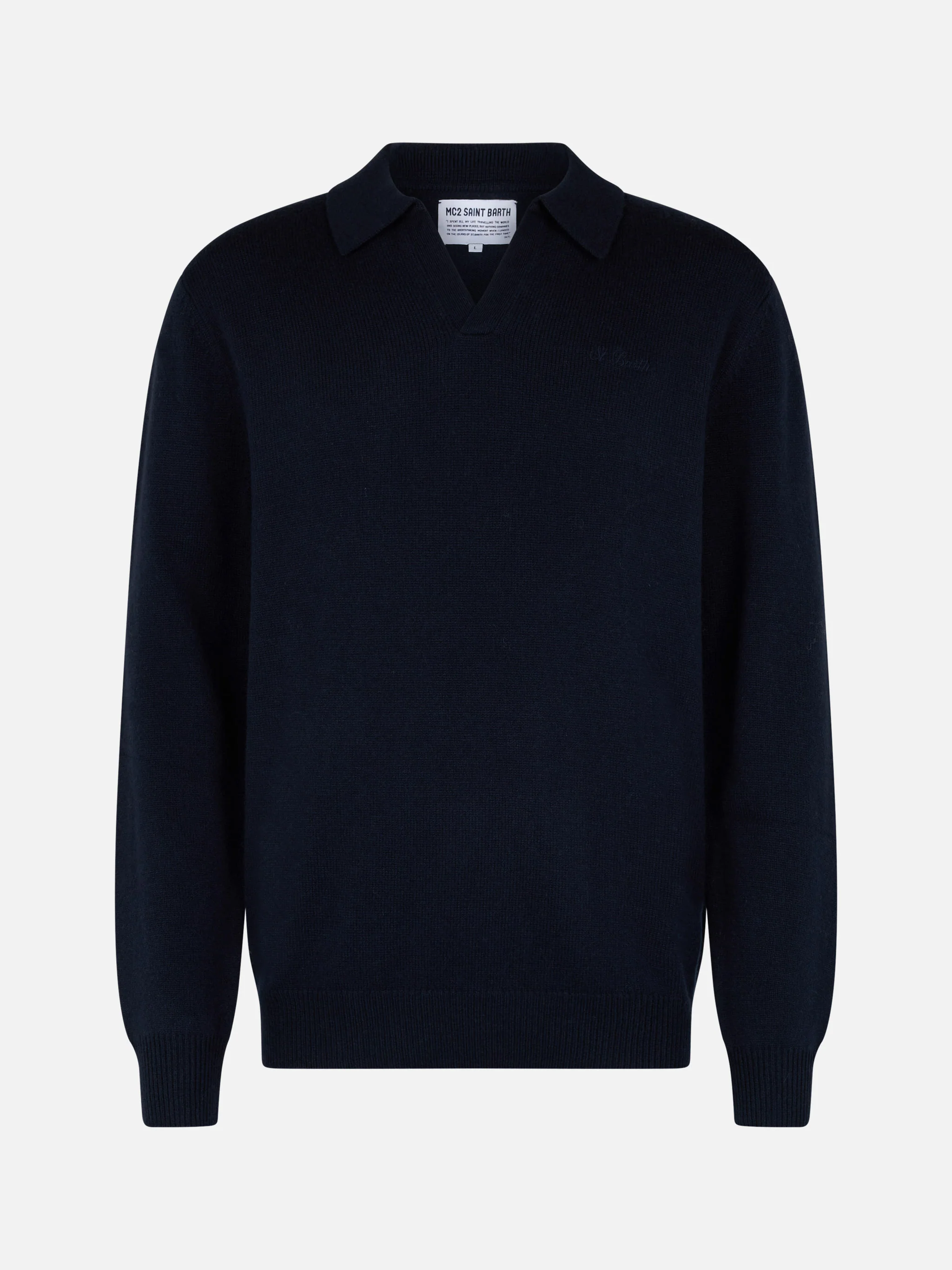 Covent heren coltrui van marineblauwe kasjmierblend