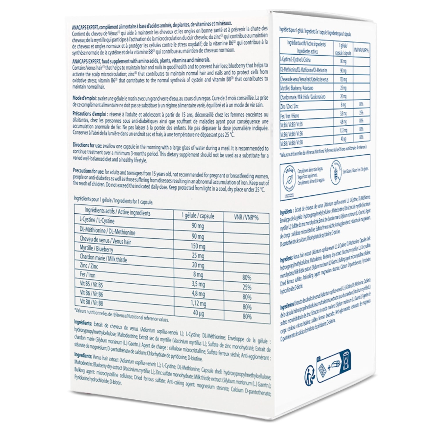 Tratamiento capilar Ducray Anacaps Expert para la caída progresiva del cabello - 51 g
