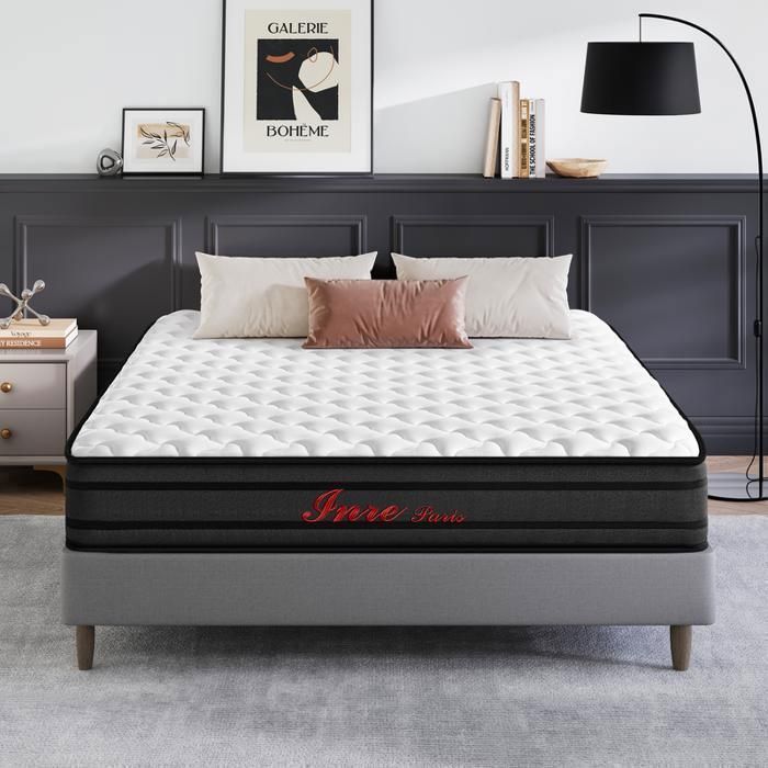 Materasso INRE 180x200 cm, spessore extra 25 cm, memory foam, reversibile, supporto perfetto, ipoallergenico