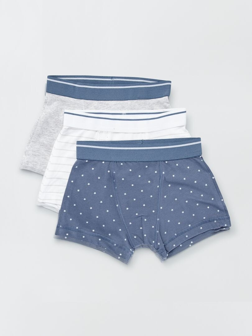 Set van 3 boxershorts - BLAUW