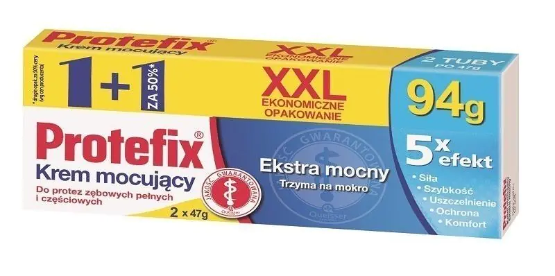 Protefix Ekstra Mocny XXL, Krem mocujący do protez zębowych