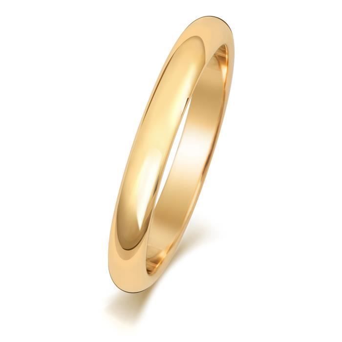 Alliance Mixte - Or 9k - Forme D 3mm - Jaune