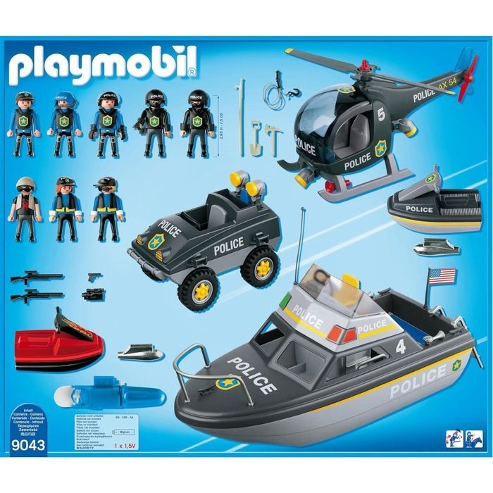 Playmobil - Set de Police - SWAT Véhicules des Forces Spéciales de Police - 114 pièces - A partir de 4 ans