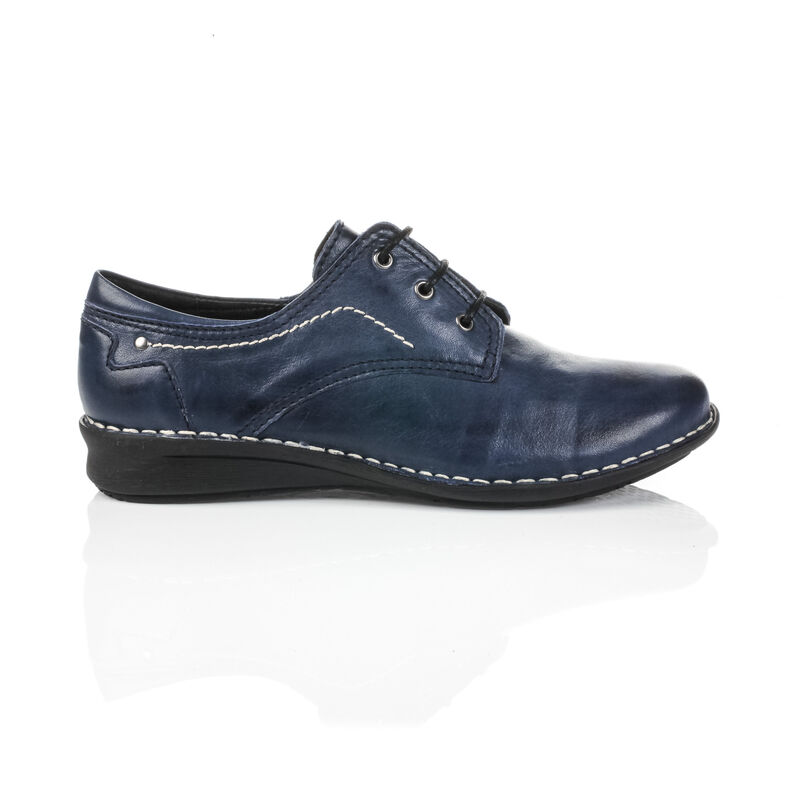 Damskie niebieskie buty sznurowane / buty typu derby