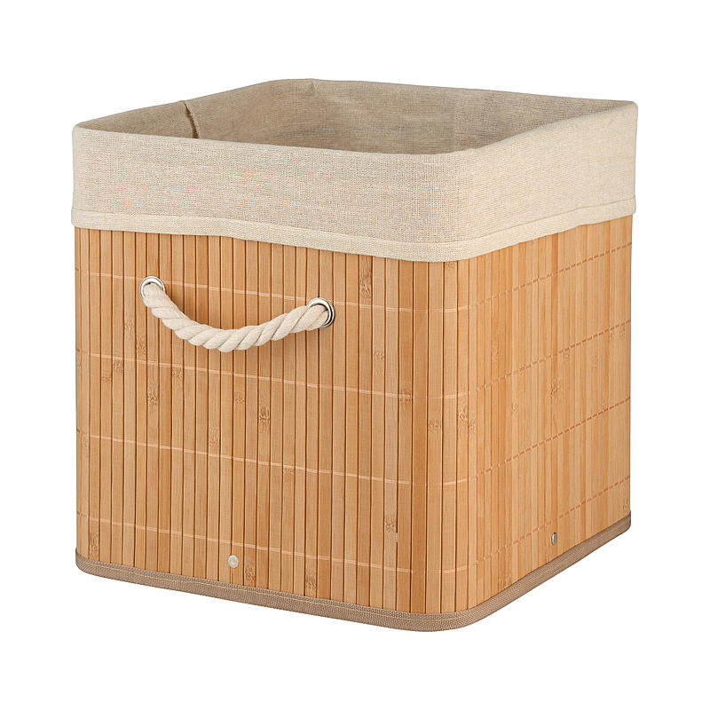 Hjem Bambuskurv 31x31x31 cm med fôr