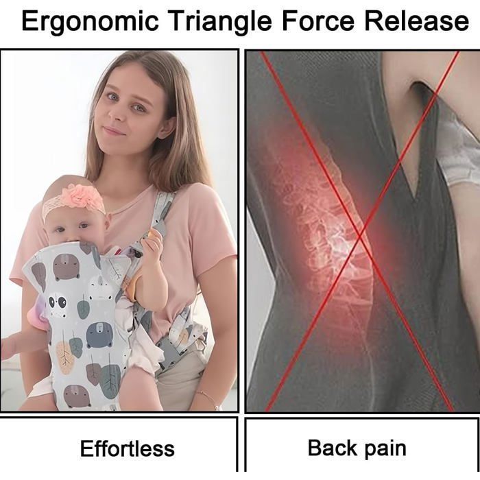 Porte bébé Ergonomique, Porte-bébé avant et Arrière, Porte-bébé Pour Nourrissons, Réglable, Randonnée, Coton Léger et Label