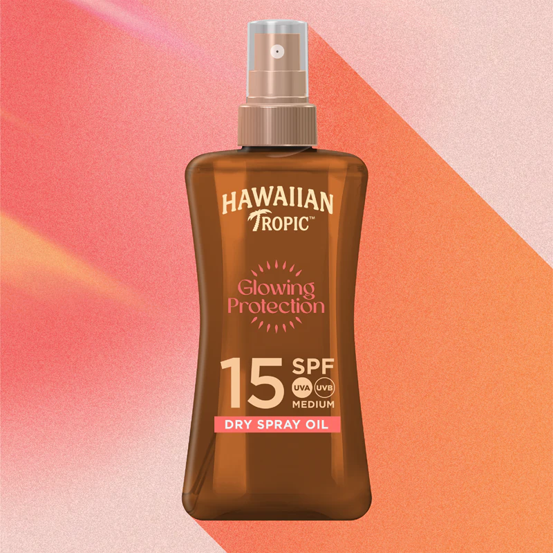 Spray protetor Hawaiian Tropic de coco e goiaba FPS 15