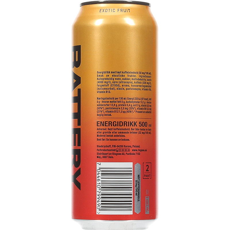 Bevanda energetica Ringnes Battery FRSH 0,5 l