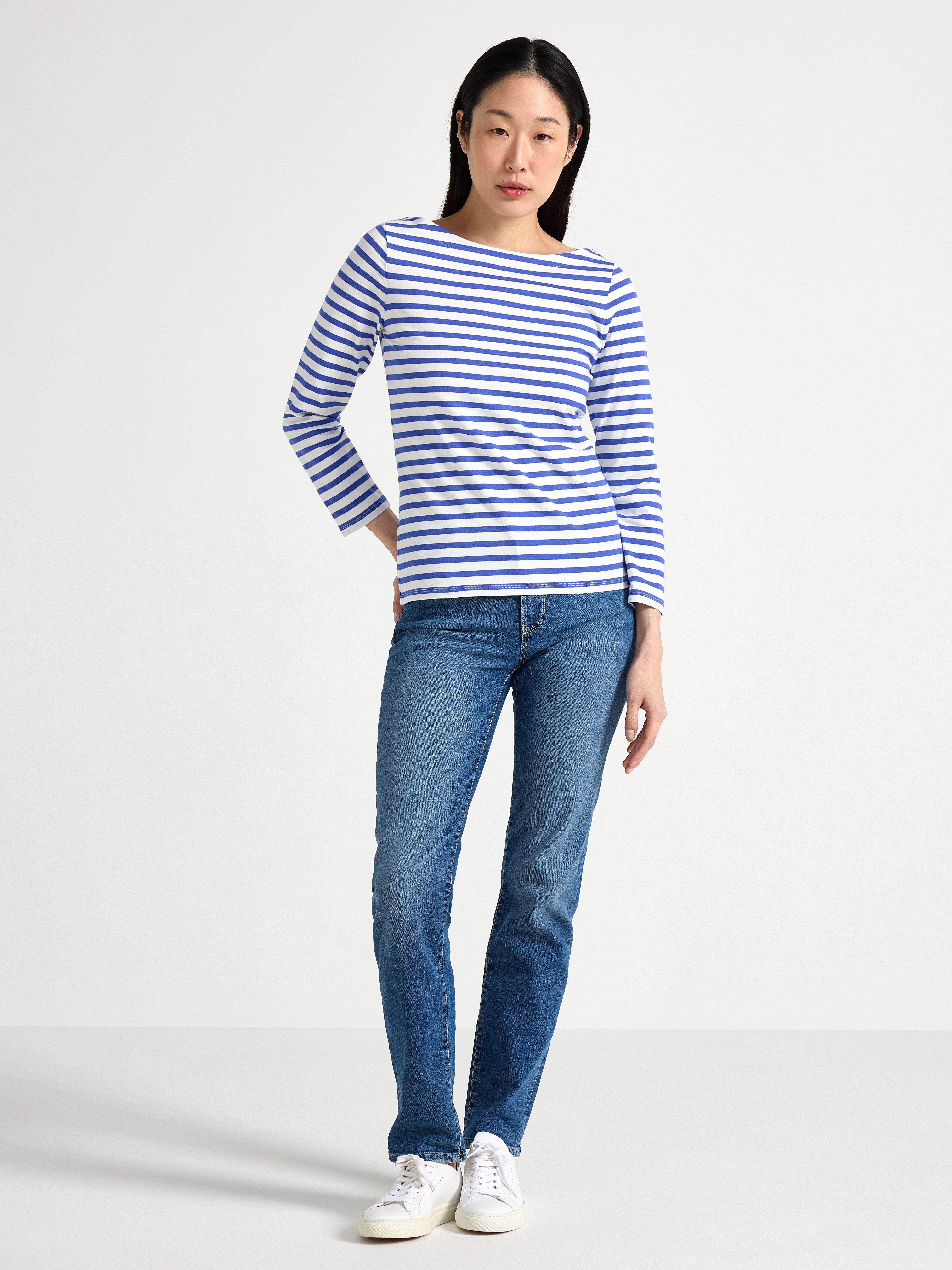 Prugasti pamučni top Strong Blue