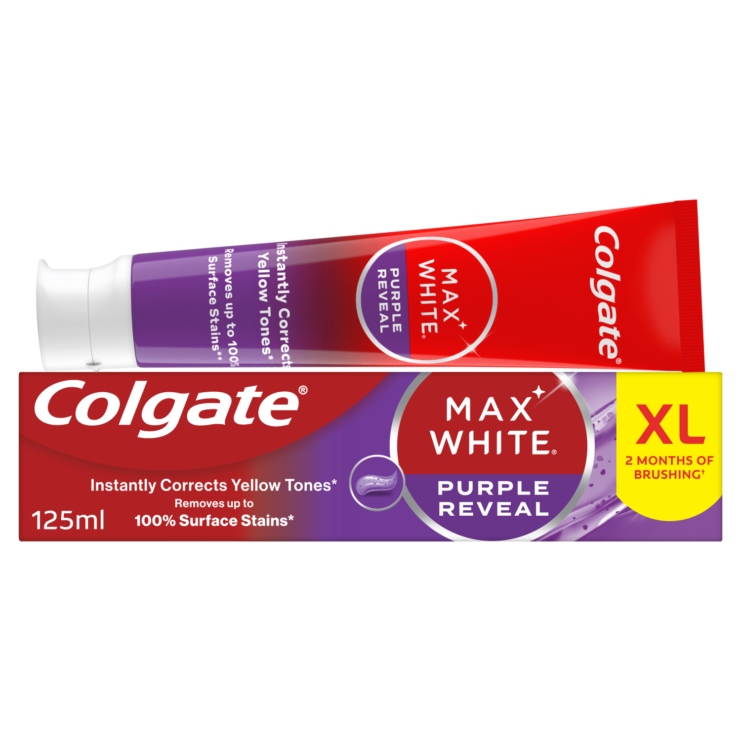 Rivelazione del bianco e viola di Colgate Max