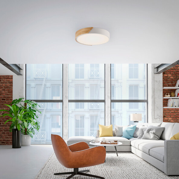 BILA LED ceiling light, Ø 32 cm, white