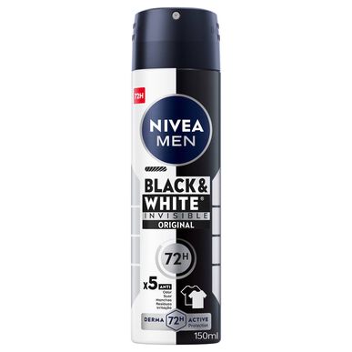 Nivea Men Black & White Invisible Original 72h tahranpoistodeodoranttisuihke 150 ml 150 ml