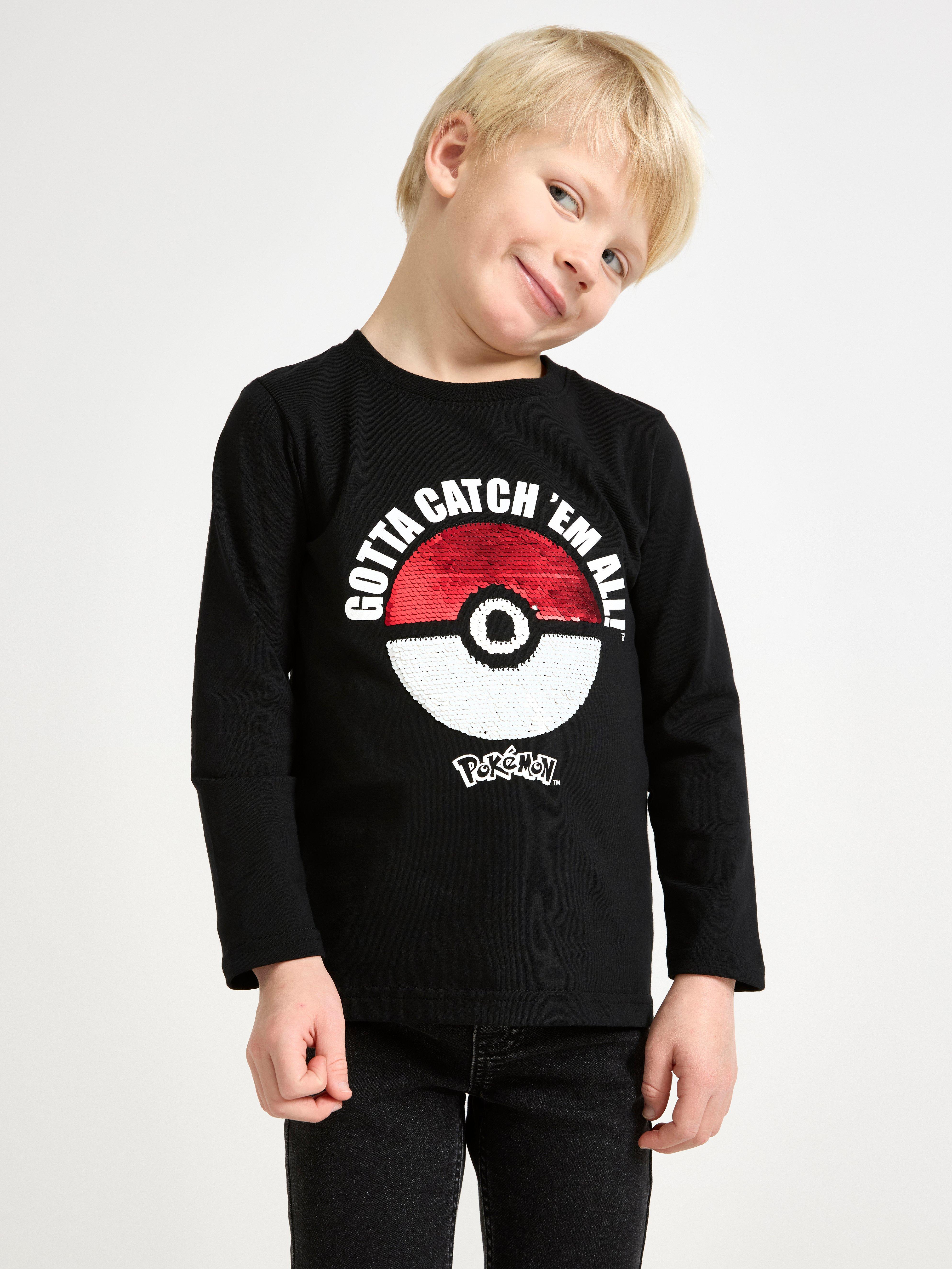 Camiseta de manga larga Pokémon negra