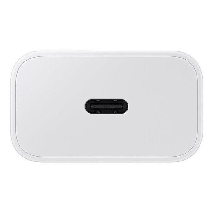 Caricabatterie per cellulari Samsung, caricabatterie da parete rapido da 25 W, porta USB Type-C, bianco