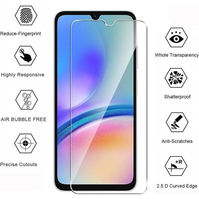 Protector de pantalla de vidrio templado para Samsung Galaxy A35 5G - Fácil instalación, resistente a rayones, paquete de 2