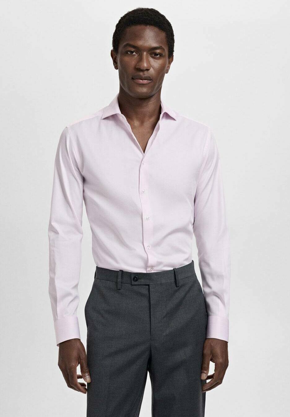 Mango Businesshemd – Hellrosa
