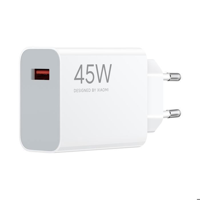 Adattatore di ricarica - Adattatore di alimentazione Xiaomi Turbo Charging da 45 W (Tipo A) - Bianco - Sicuro e resistente