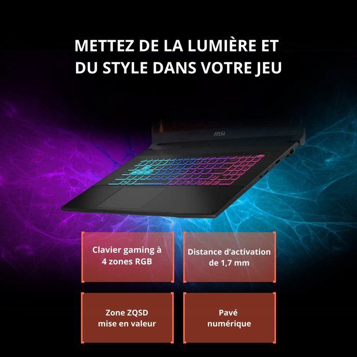 PC Portable Gamer - MSI Katana 15 HX B14WGK-818XFR - FreeDOS - 15.6