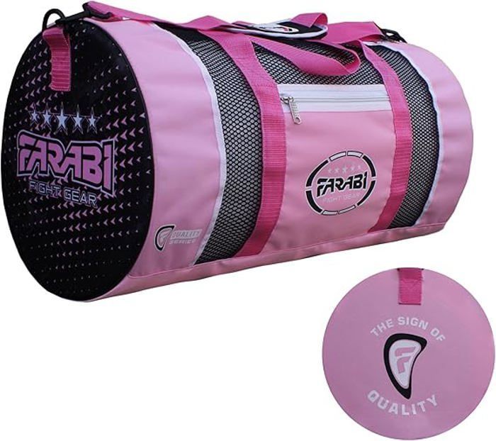 Sac de Sport - Farabi - Multisport - Rose - Design Moderne - Rangement Optimal