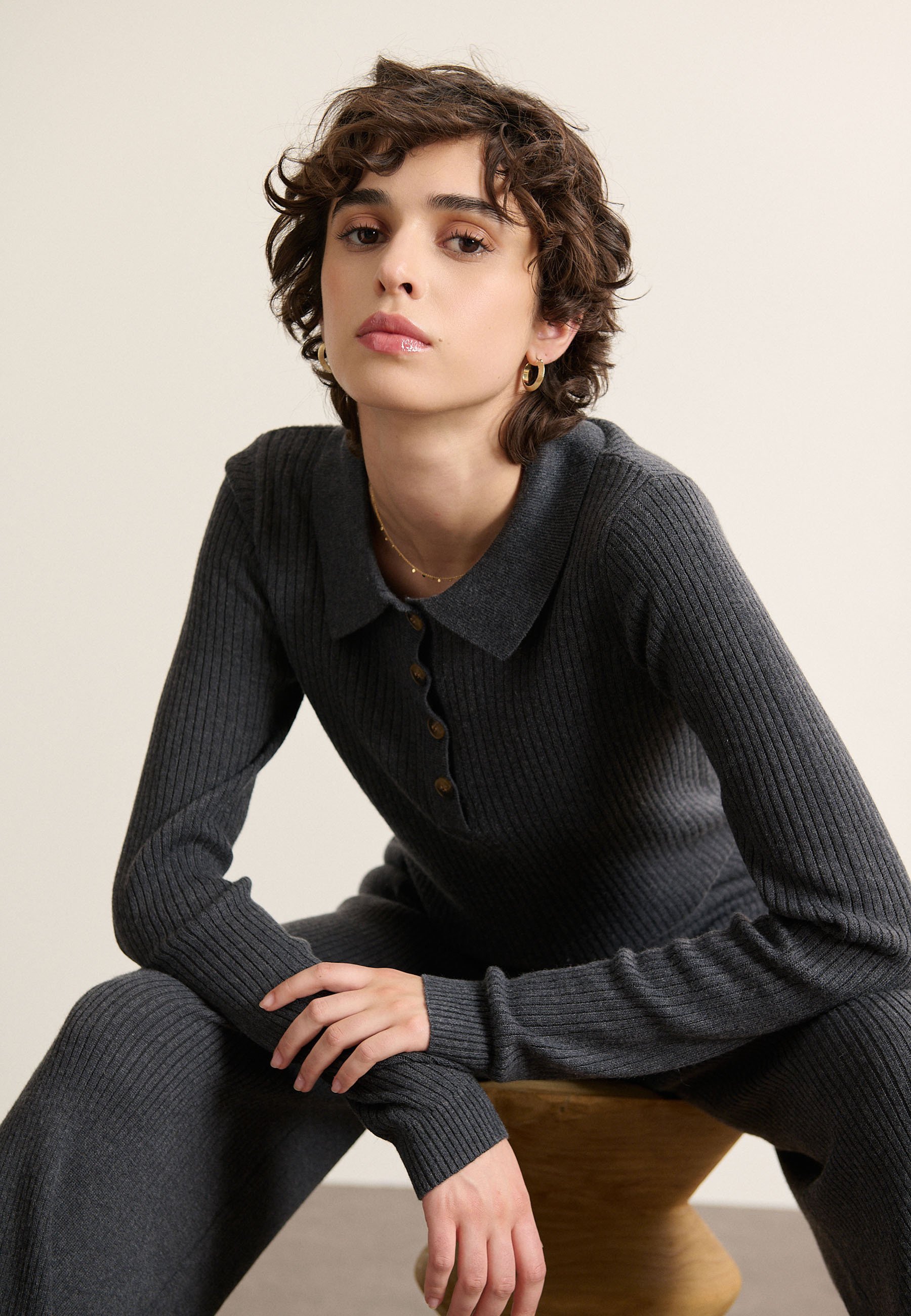 Garance Paris BINTI - Polo - antracite
