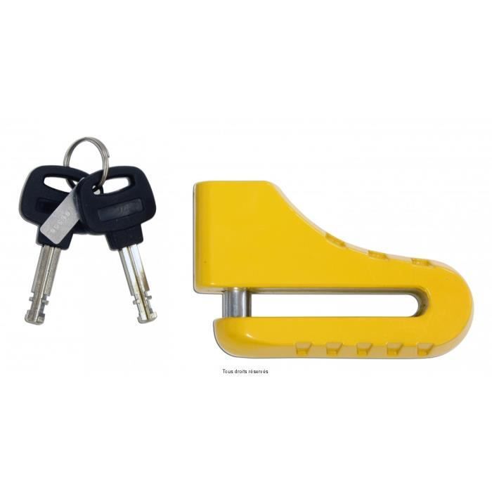 STAR LOCK - Motorcycle Disc Lock for Scooter/Motorcycle/Bicycle, Steel Ø10mm, Yellow + 2 Keys