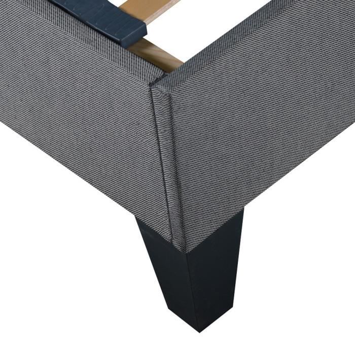 OLYMPE LITERIE - Sommier en kit ERGOSTAR - Gris clair - 160x200