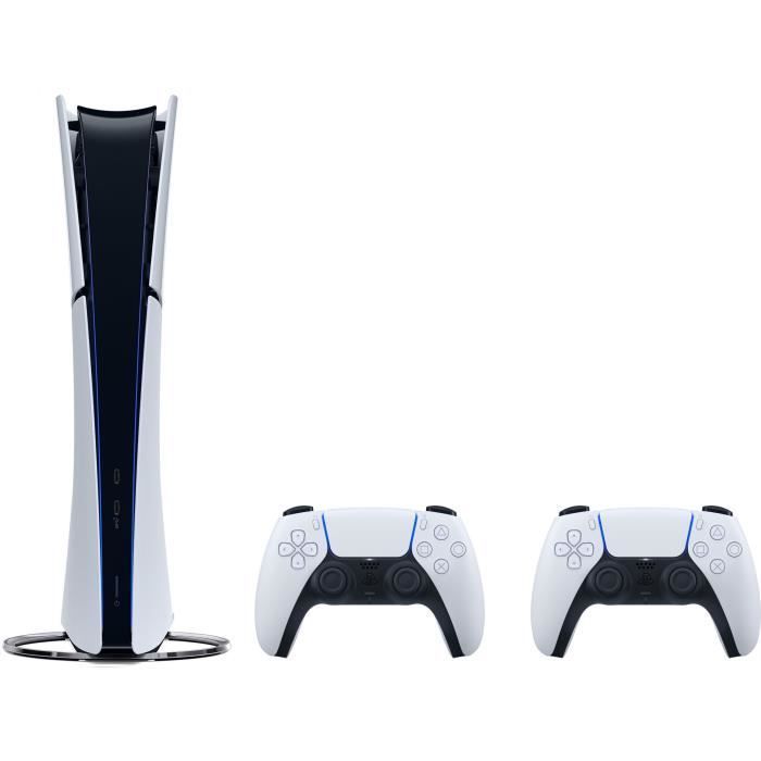 PS5 Digital Bundle (without disc drive): PlayStation 5 console (Slim model) + 2nd white DualSense controller